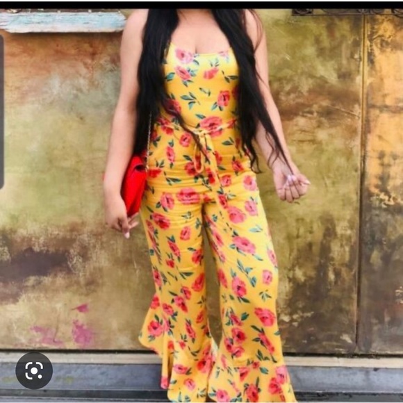 BILLABONG - ruffled leg Jump-In - NWT Perfect VACATION wear Size XL Side Zip - Picture 1 of 13